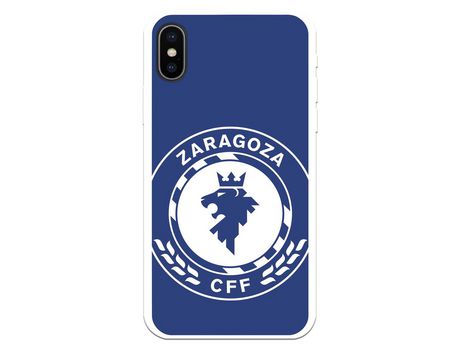Funda para iPhone X del Zaragoza CF Femenino Escudo Grande Fondo Azul - Licencia Oficial Zaragoza CF Femenino