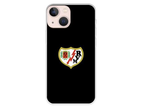 Funda para iPhone 13 Mini del Rayo Vallecano Escudo Fondo Negro - Licencia Oficial Rayo Vallecano