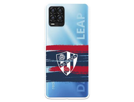 Funda para Realme 8 del Huesca Rayas Transparente - Licencia Oficial SD Huesca