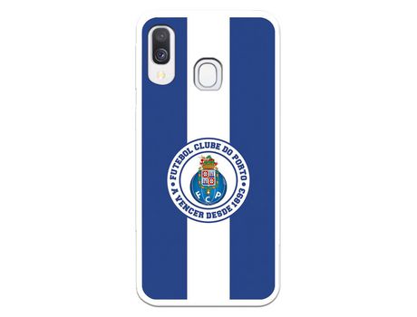 Funda para Samsung Galaxy A40 del Futebol Club Oporto Escudo Rayas Azul y blanco - Licencia Oficial Futebol Club Oporto