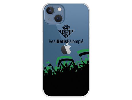 Funda para iPhone 13 del Betis Fondo Hinchada Negro - Licencia Oficial Real Betis Balompié