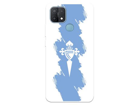 Funda para Oppo A15 del Celta Escudo Trazo Azul - Licencia Oficial RC Celta