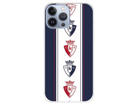 Funda para iPhone 13 Pro Max del Osasuna Escudos Patron Vertical Azul - Licencia Oficial CA Osasuna