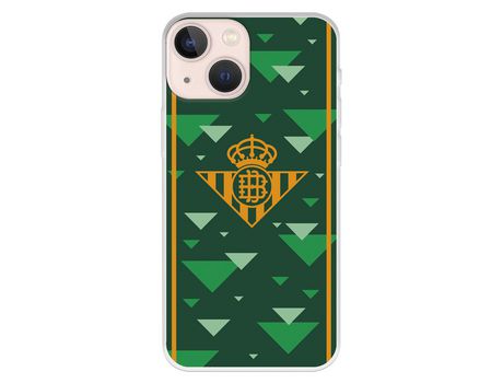 Funda para iPhone 13 Mini del Betis Escudo Amarillo Fondo Verde - Licencia Oficial Real Betis Balompié