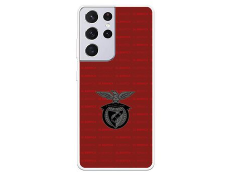 Funda para Samsung Galaxy S21 Ultra del Escudo Fondo Granate - Licencia Oficial Benfica