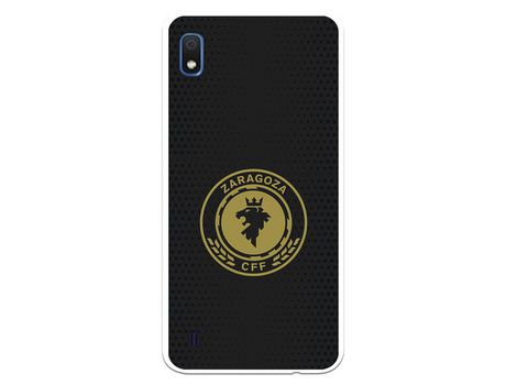 Funda para Samsung Galaxy A10 del Zaragoza CF Femenino Escudo Fondo Negro - Licencia Oficial Zaragoza CF Femenino