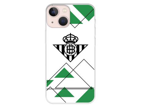 Funda para iPhone 13 Mini del Betis Escudo Negro fondo Verdiblanco - Licencia Oficial Real Betis Balompié