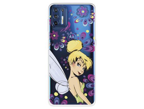 Funda para Motorola Moto G9 Plus Oficial de Disney Campanilla Flores
