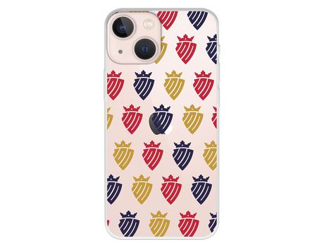 Funda para iPhone 13 Mini del Osasuna Patron Escudos Colores - Licencia Oficial CA Osasuna