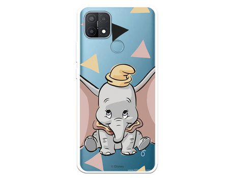 Funda para Oppo A15 Oficial de Disney Dumbo Silueta Transparente - Dumbo
