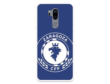 Funda para LG G7 del Zaragoza CF Femenino Escudo Grande Fondo Azul - Licencia Oficial Zaragoza CF Femenino