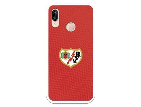 Funda para Huawei P20 Lite del Rayo Vallecano Escudo Fondo Rojo - Licencia Oficial Rayo Vallecano