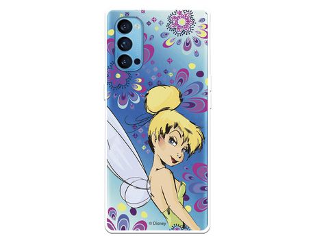 Funda para Oppo Reno4 5G Oficial de Disney Campanilla Flores