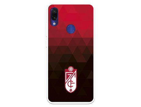 Funda para Xiaomi Redmi Note 7 Pro Oficial del Granada CF Escudo - Fondo Rojo y Negro - Licencia Oficial del Granada CF