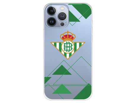 Funda para iPhone 13 Pro Max del Betis Escudo Fondo transparente - Licencia Oficial Real Betis Balompié