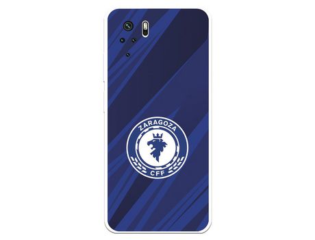 Funda para Xiaomi Redmi Note 10 del Zaragoza CF Femenino Escudo Fondo Azul-Negro - Licencia Oficial Zaragoza CF Femenino