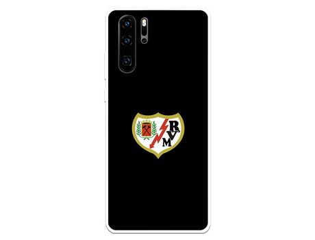 Funda para Huawei P30 Pro del Rayo Vallecano Escudo Fondo Negro - Licencia Oficial Rayo Vallecano