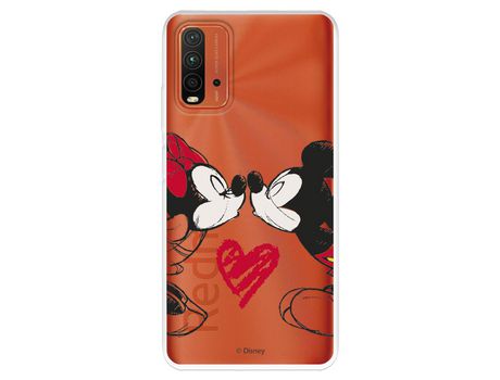 Funda para Xiaomi Redmi 9T Oficial de Disney Mickey y Minnie Beso - Clássicos Disney