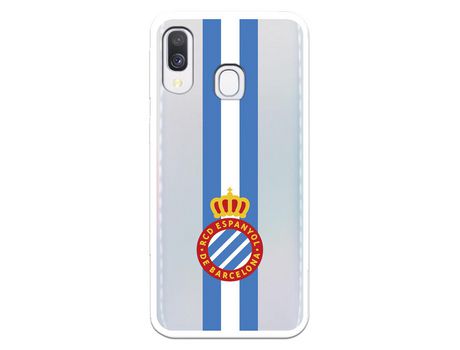 Funda para Samsung Galaxy A40 del RCD Espanyol Escudo Albiceleste Escudo Albiceleste - Licencia Oficial RCD Espanyol