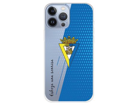 Funda para iPhone 13 Pro Max del Cádiz Esboza una sonrisa - Licencia Oficial Cádiz CF