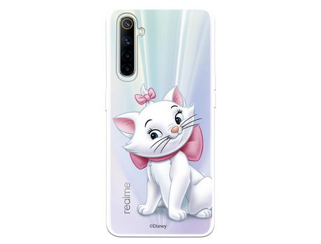Funda para Realme 6 Oficial de Disney Marie Silueta - Los Aristogatos