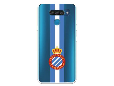 Funda para LG Q60 del RCD Espanyol Escudo Albiceleste Escudo Albiceleste - Licencia Oficial RCD Espanyol