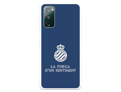 Funda para Samsung Galaxy S20 FE del RCD Espanyol Escudo Fondo Azul Escudo Fondo Azul - Licencia Oficial RCD Espanyol