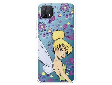 Funda para Oppo A15 Oficial de Disney Campanilla Flores