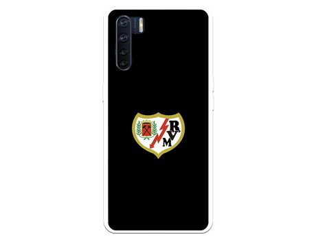 Funda para Oppo A91 del Rayo Vallecano Escudo Fondo Negro - Licencia Oficial Rayo Vallecano