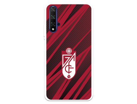 Funda para Huawei Nova 5T Oficial del Granada CF Escudo -Rojas y Negras - Licencia Oficial del Granada CF