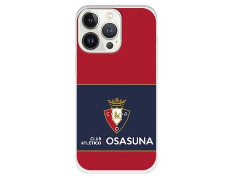 Funda para iPhone 13 Pro del Osasuna Escudo Fondo Rojo y azul - Licencia Oficial CA Osasuna