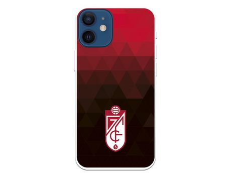 Funda para iPhone 12 Mini del Granada CF Escudo - Fondo Rojo y Negro Escudo - Fondo Rojo y Negro - Licencia Oficial Granada CF