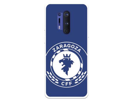 Funda para OnePlus 8 Pro del Zaragoza CF Femenino Escudo Grande Fondo Azul - Licencia Oficial Zaragoza CF Femenino
