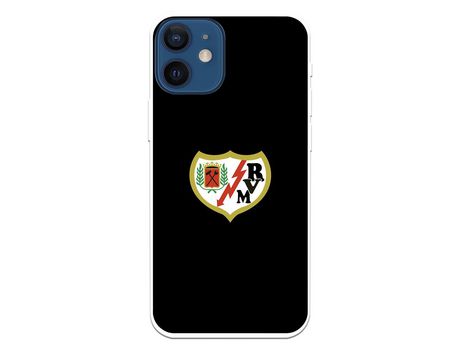 Funda para iPhone 12 Mini del Rayo Vallecano Escudo Fondo Negro - Licencia Oficial Rayo Vallecano