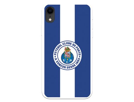 Funda para iPhone XR del Futebol Club Oporto Escudo Rayas Azul y blanco - Licencia Oficial Futebol Club Oporto
