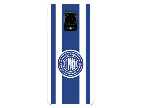 Funda para Xiaomi Redmi Note 9S del Futebol Club Oporto Escudo Escudo y Rayas - Licencia Oficial Futebol Club Oporto