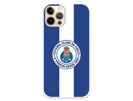 Funda para iPhone 12 del Futebol Club Oporto Escudo Rayas Azul y blanco - Licencia Oficial Futebol Club Oporto