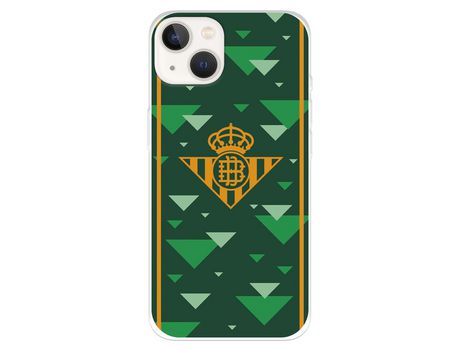 Funda para iPhone 14 del Real Betis Balompié Escudo Amarillo Fondo Verde - Licencia Oficial Real Betis Balompié