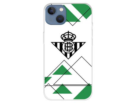 Funda para iPhone 13 del Betis Escudo Negro fondo Verdiblanco - Licencia Oficial Real Betis Balompié