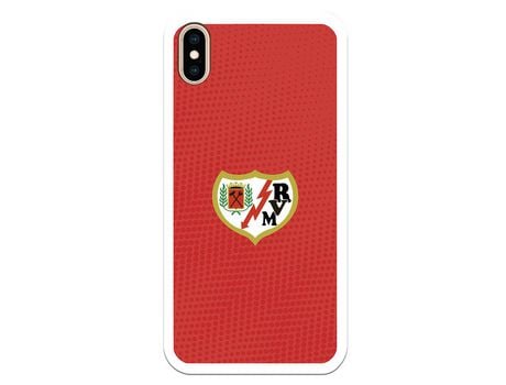 Funda para iPhone XS Max del Rayo Vallecano Escudo Fondo Rojo - Licencia Oficial Rayo Vallecano