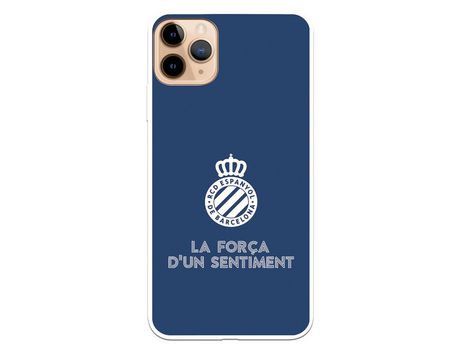 Funda para iPhone 11 Pro Max del RCD Espanyol Escudo Fondo Azul Escudo Fondo Azul - Licencia Oficial RCD Espanyol