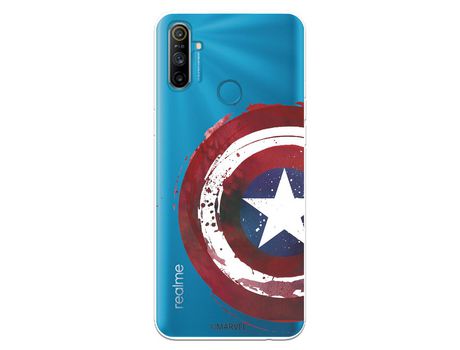 Funda para Realme C3 Oficial de Marvel Capitan América Escudo Transparente - Marvel