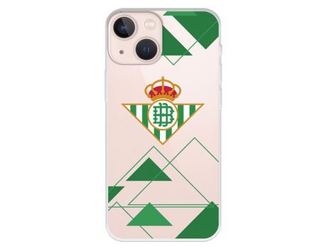 Funda para iPhone 13 Mini del Betis Escudo Fondo transparente - Licencia Oficial Real Betis Balompié
