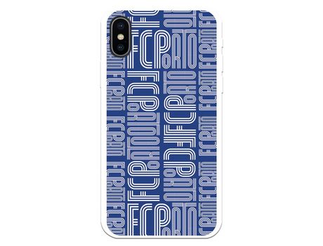 Funda para iPhone X del Futebol Club Oporto Nombre Fondo Azul - Licencia Oficial Futebol Club Oporto