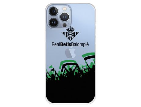 Funda para iPhone 13 Pro Max del Betis Fondo Hinchada Negro - Licencia Oficial Real Betis Balompié
