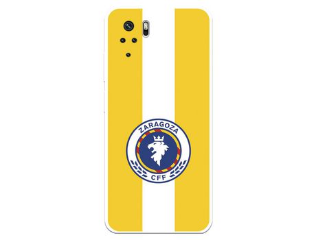 Funda para Xiaomi Redmi Note 10 del Zaragoza CF Femenino Escudo Fondo Amarillo - Licencia Oficial Zaragoza CF Femenino
