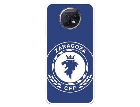 Funda para Xiaomi Redmi Note 9T del Zaragoza CF Femenino Escudo Grande Fondo Azul - Licencia Oficial Zaragoza CF Femenino