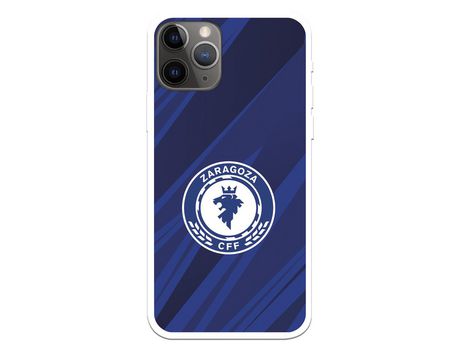 Funda para iPhone 11 Pro del Zaragoza CF Femenino Escudo Fondo Azul-Negro - Licencia Oficial Zaragoza CF Femenino