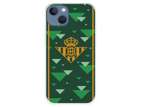 Funda para iPhone 13 del Betis Escudo Amarillo Fondo Verde - Licencia Oficial Real Betis Balompié