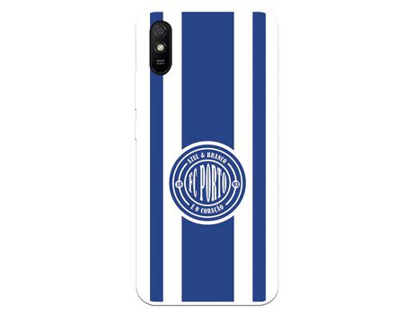 Funda para Xiaomi Redmi 9A del Futebol Club Oporto Escudo Escudo y Rayas - Licencia Oficial Futebol Club Oporto